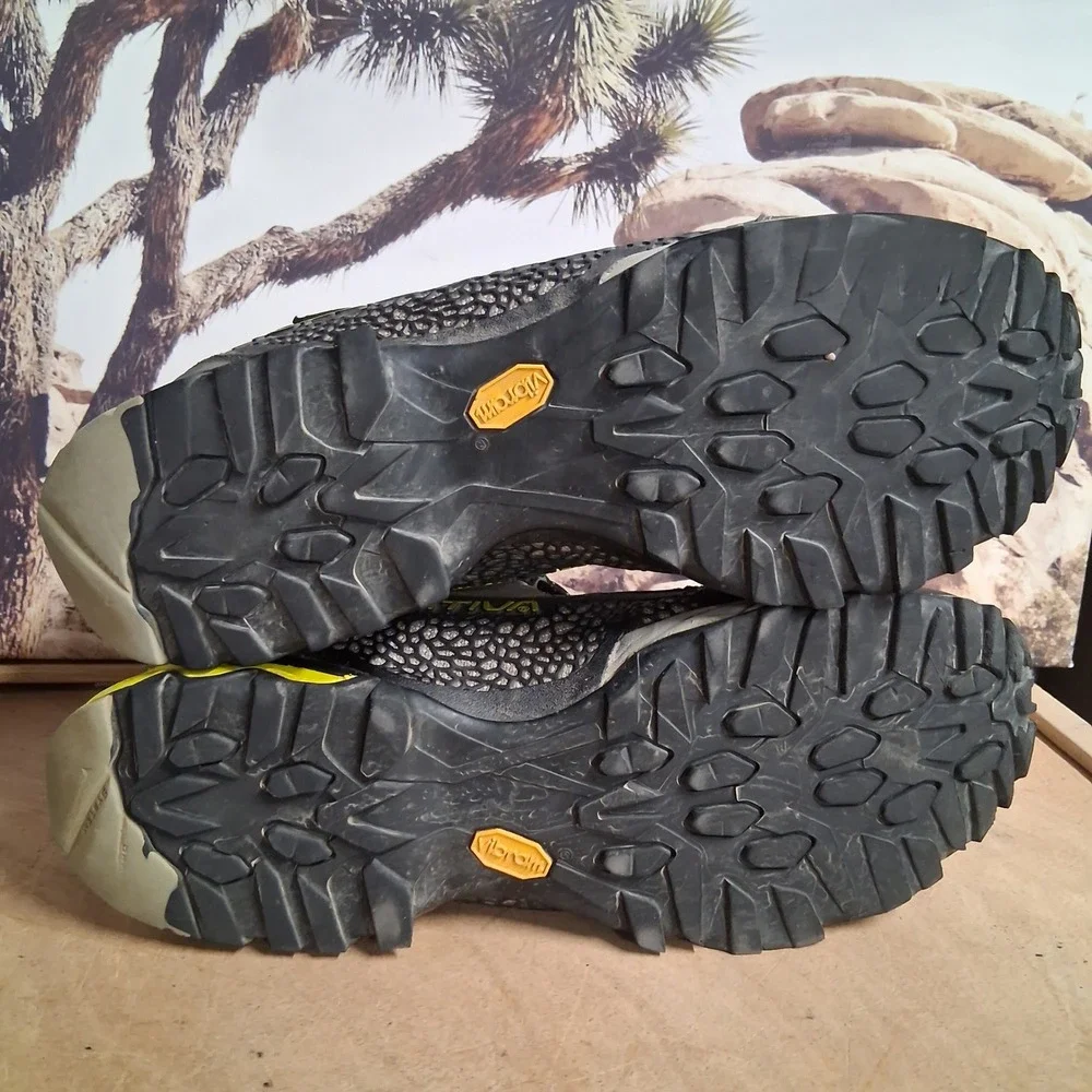 La Sportiva Nucleo High II GTX Hiking Boots Mens Grey Yellow Gore-Tex sz 13